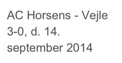 AC Horsens - Vejle 3-0, d. 14. september 2014